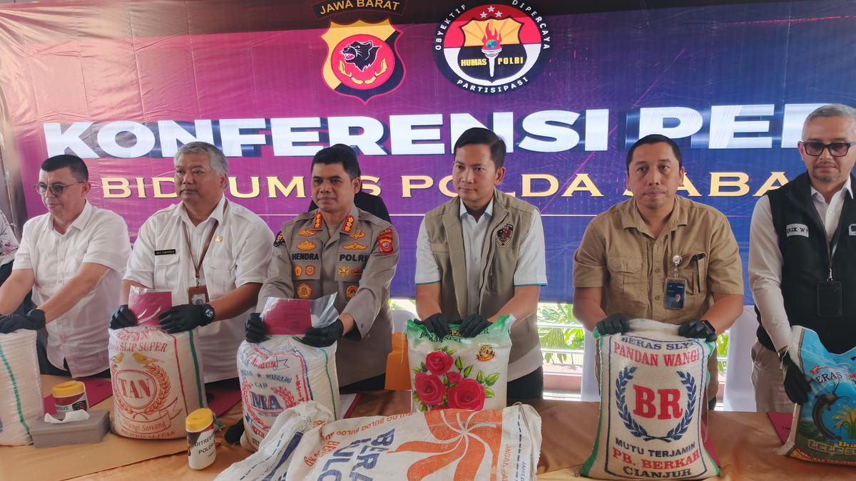 Polda Jawa Barat membongkar praktik produksi dan peredaran beras yang tidak sesuai standar
