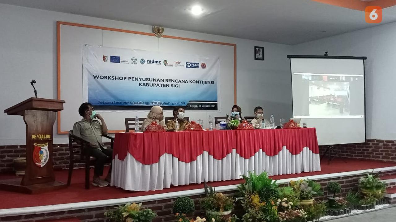 suasana diskusi penyusunan rencana kontijensi Kabupaten Sigi