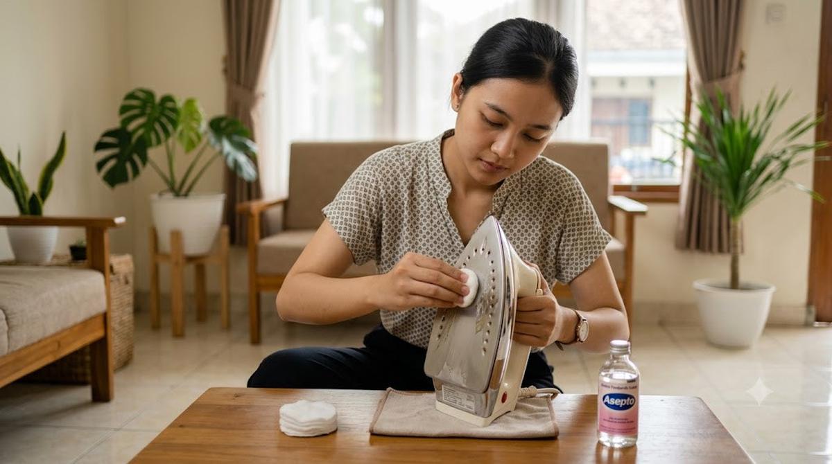 Cara Menghilangkan Bekas Plastik yang Menempel di Setrika