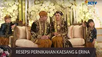 Tingkah Jan Ethes dan Sedah Mirah cucu Jokowi di acara Ngunduh Mantu Kaesang Pangarep dan Erina Gudono. (SCTV via YouTube Liputan6.com)