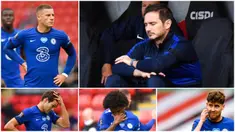 Para penggawa Chelsea tak mampu menutupi kekecewaan usai dikalahkan Sheffield United pada laga Premier League. The Blues takluk tiga gol tanpa balas.