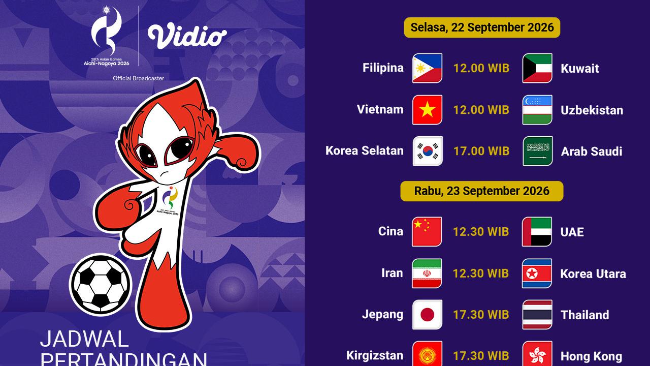 Siaran Langsung Asian Games 2026 Men’s Football: Persaingan Setiap Grup Akan Ketat Saksikan di Vidio