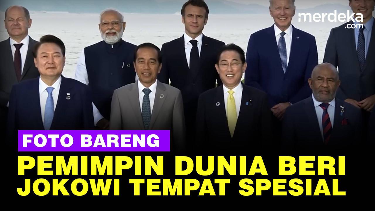 VIDEO: Momen Pemimpin Dunia G7 Panggil Jokowi saat Sesi Foto, Beri Tempat Istimewa