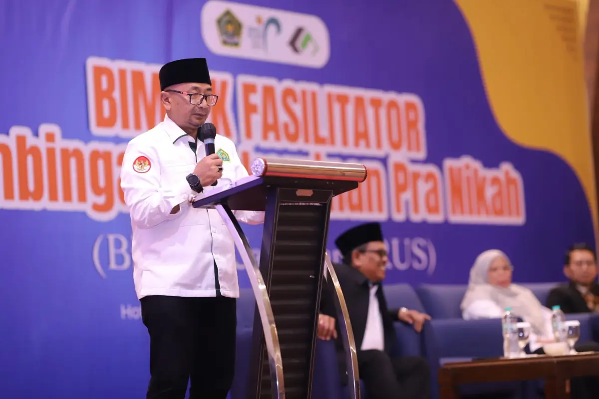 Direktur Bina KUA dan Keluarga Sakinah Kemenag, Cecep Khairul Anwar saat membuka kegiatan di Jakarta. (Istimewa)