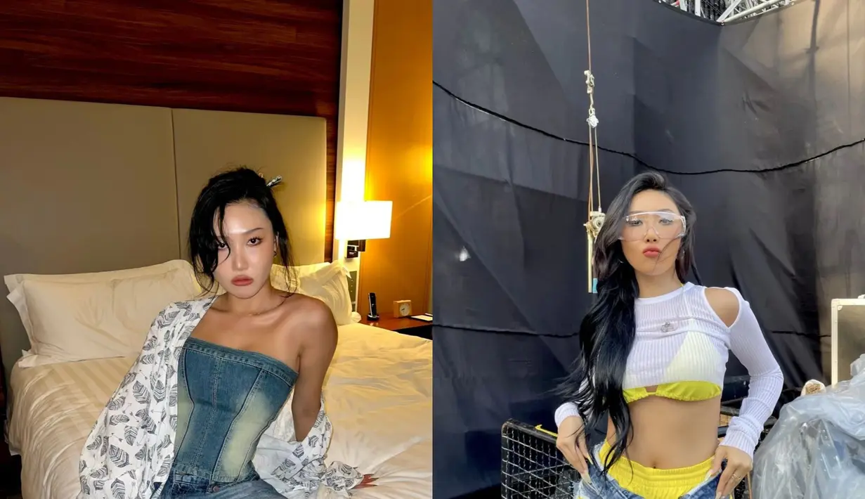 Hwasa MAMAMOO jadi salah satu KPop Idol yang dobrak standar kecantikan di Korea. Dengan tubuh curvy-nya, Hwasa kerap gaungkan body positivity. Intip potretnya dengan gaya outfit yang berani [@_mariahwasa]