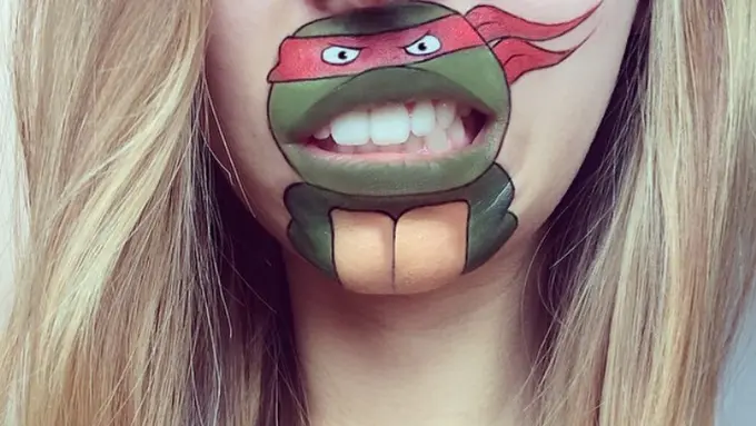 8 Suguhan 'Lip-Art' Kartun yang Mirip dengan Aslinya