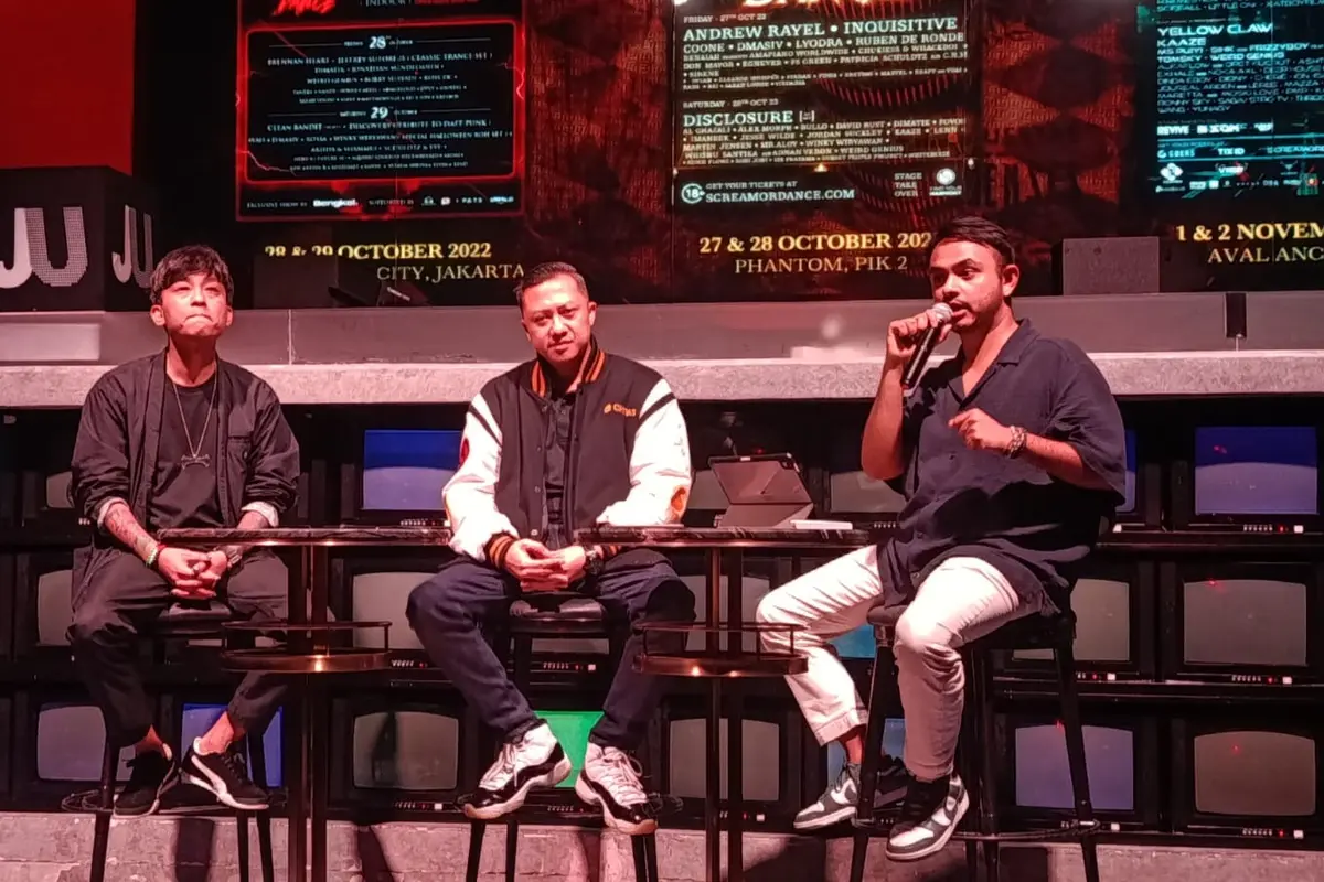 Konferensi pers Scream Or Dance 2025. (Dimas Septyawan/ Liputan6.com)