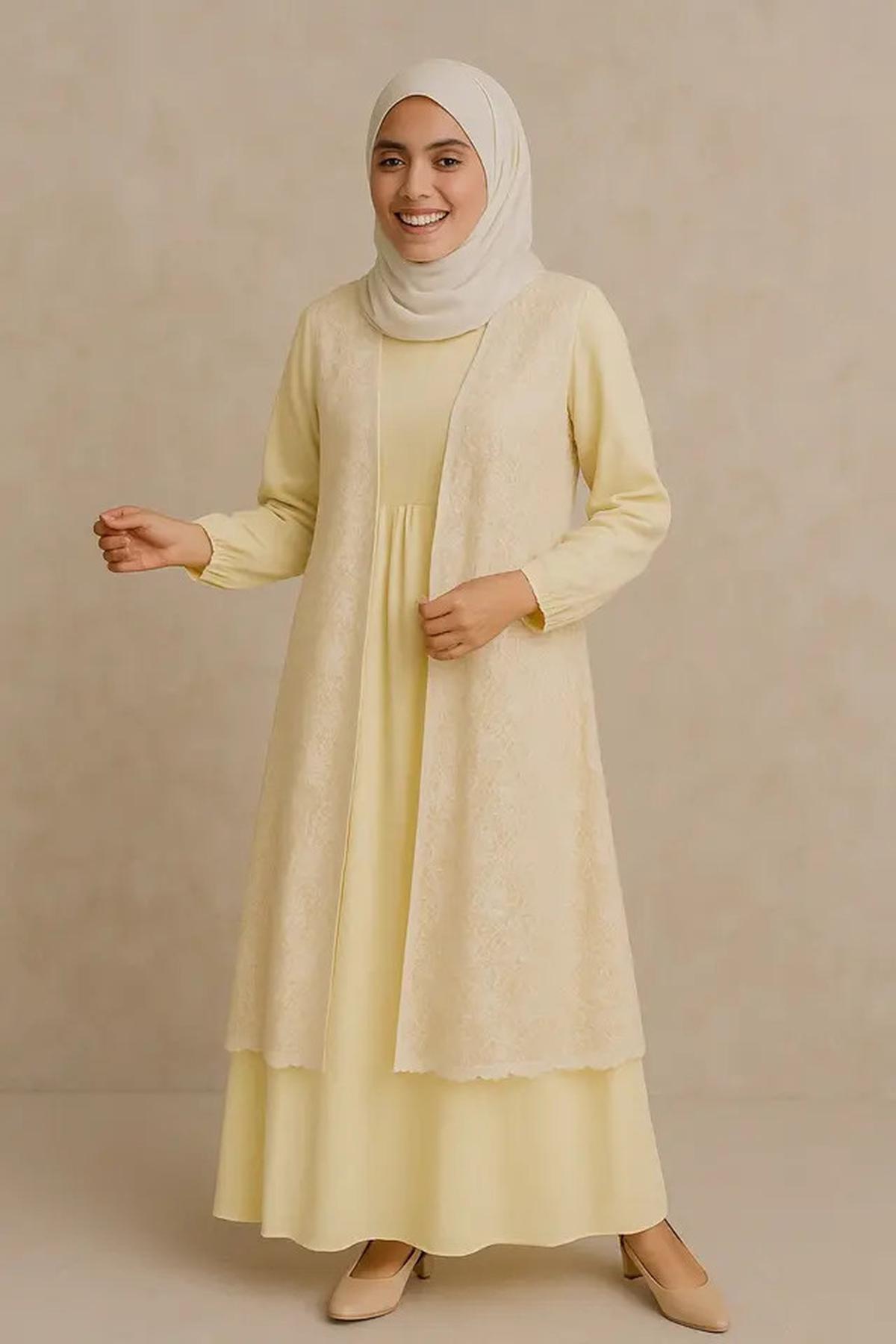 5 Model Gamis Rompi Panjang Terbaru 2025, Tampil Trendi di Berbagai Acara