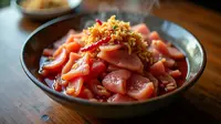 Resep Tongkol Suwir Kecombrang Pedas Gurih, Harum dan Segar