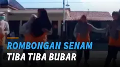 Momen mengejutkan terjadi saat rombongan senam ibu-ibu tiba-tiba bubar hingga panik berlarian. Ini dia Penyebabnya.