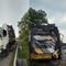 Kecelakaan lalu lintas melibatkan truk Hino dan bus Handoyo di Tol Lampung. (Dok. Istimewa).