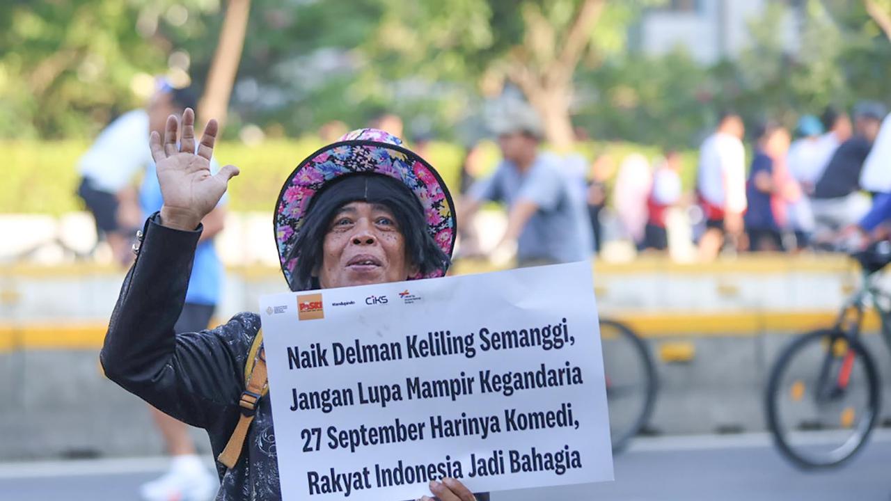 FOTO: Hari Komedi Nasional Resmi Ditetapkan, PASKI Rayakan dengan Aksi di Jalan Thamrin