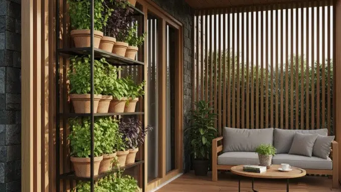 Teras Rumah dengan Tanaman Aromatik Pengusir Serangga (Image by Gemini AI)