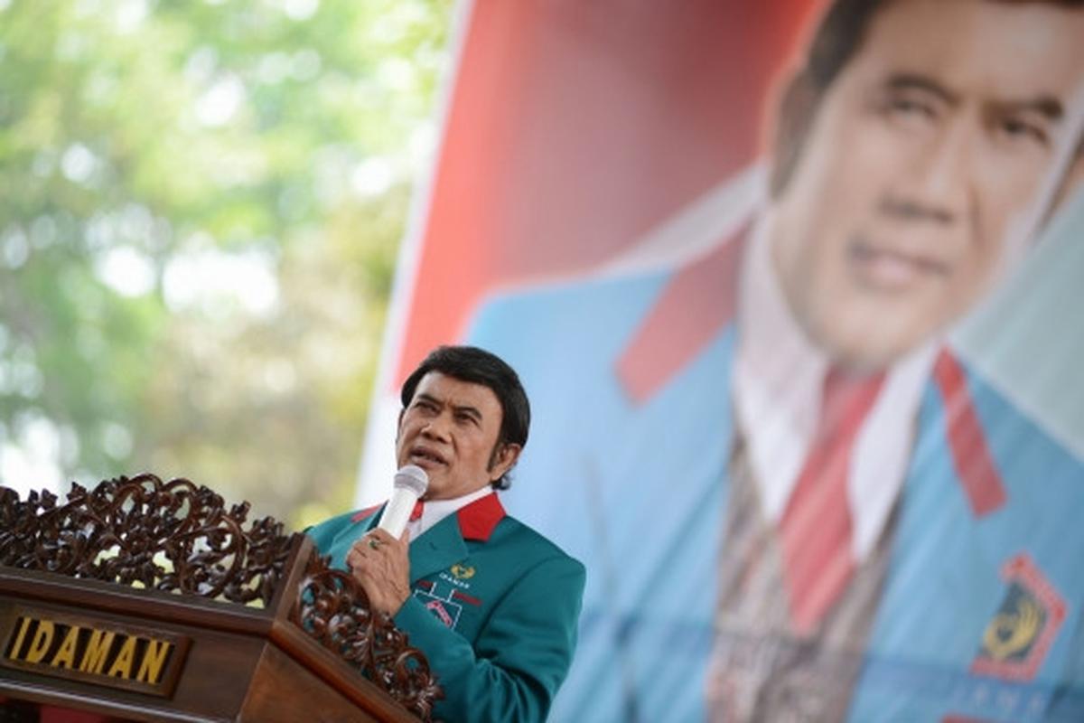 Aksi Rhoma sampaikan visi dan misi Partai Idaman lewat lagu dangdut