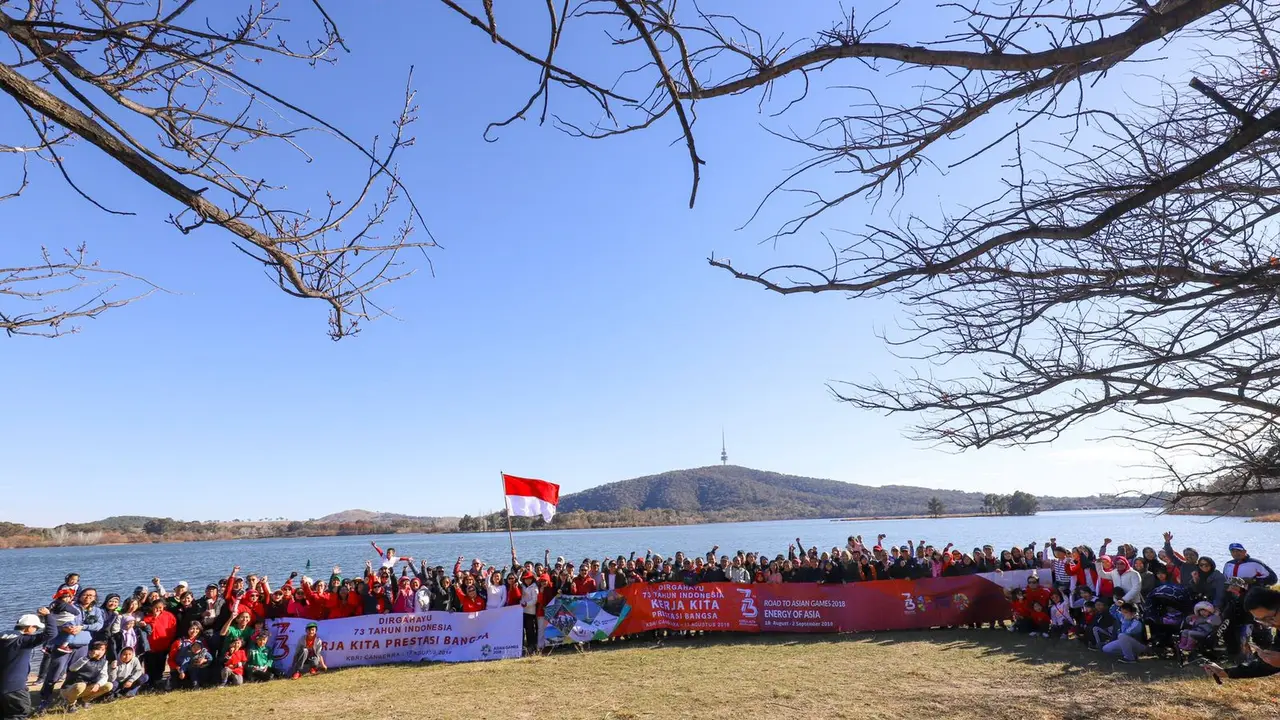 Masyarakat Indonesia yang hadir sangat beragam, mulai dari mahasiswa dan pelajar, diaspora, para profesional, ibu-ibu rumah tangga, anak-anak hingga diplomat (KBRI Canberra)
