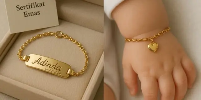 10 Model Gelang Emas Bayi Perempuan Terpopuler 2025: Investasi Cantik Aman dan Berkelas