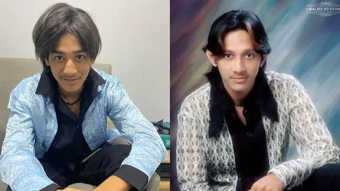 Dengan gaya yang sama, wajah Andre Taulany dan Kenzy sangat mirip