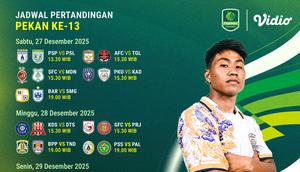 Cek Jadwal Pertandingan Pegadaian Championship Pekan Ke-13, Eksklusif di Vidio.