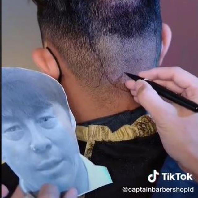 Viral Barbershop Bikin Potongan Rambut Berbentuk Wajah Shin Tae-Yong