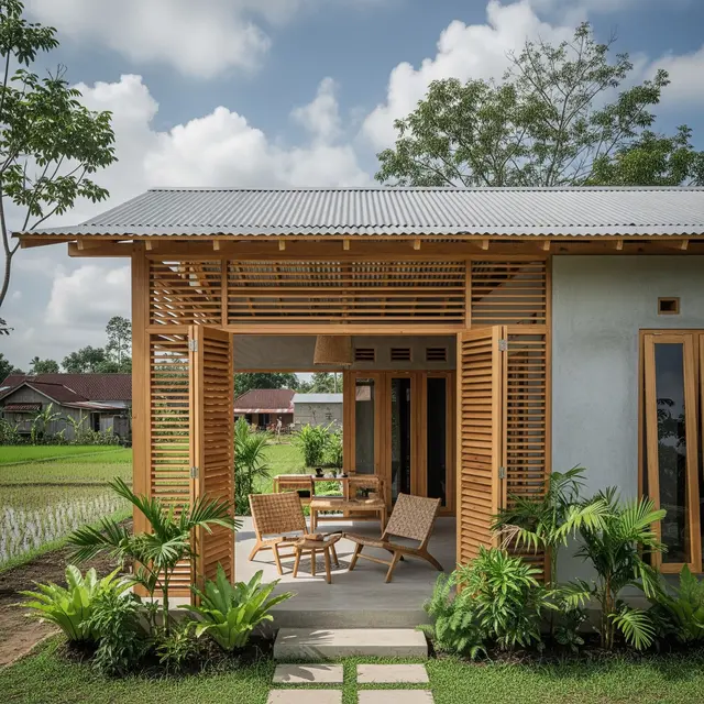 6 Ide Rumah Sederhana di Desa dengan Ventilasi Terbuka, Sejuk dan Hemat Energi