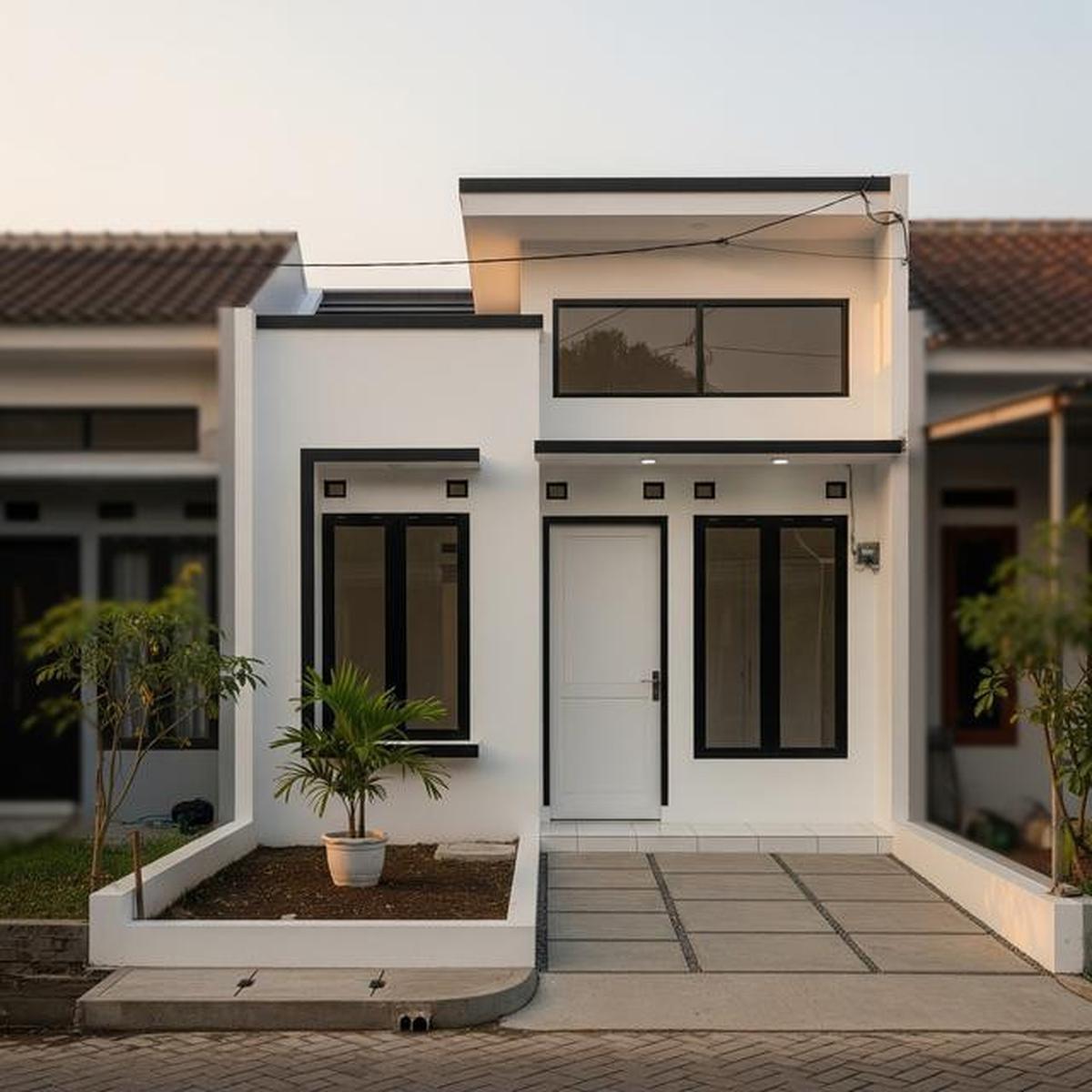 9 Desain Rumah Kecil Minimalis Kombinasi Warna Putih dan Hitam, Elegan di Lahan Terbatas