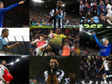 Deretan pencetak gol terbanyak Liga Premier Inggris hingga pekan ke-16. Dimana pada posisi teratas masih dipegang oleh penyerang Leicester, Jamie Vardy.