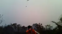 Penanganan kebakaran hutan dan lahan di Riau. (Liputan6.com/M Syukur)