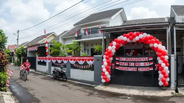 9 Ide Dekorasi 17 Agustus di Pagar Rumah, Tampilan Hunian Makin Meriah