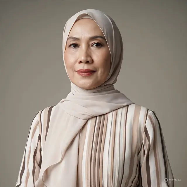 Gamis dengan Garis Vertikal
