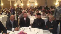 Prabowo Subianto menghadiri forum ekonomi internasional di Hotel Shangri-La, Jakarta, Rabu (21/11/2018) (Liputan6.com/Ditto)