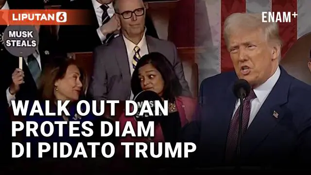 Paparan Presiden AS Donald Trump di hadapan Kongres menjabarkan pencapaiannya dalam 43 hari menjabat di Gedung Putih lagi. Pidato Trump ini juga diwarnai interupsi hingga aksi walk out dari partai oposisi, Partai Demokrat. Selengkapnya dalam liputan ...