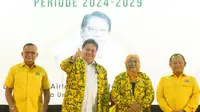 Ketua Umum DPP Partai Golkar Airlangga Hartarto saat melakukan lawatan ke Surabaya dan Madura untuk menggaungkan kemenangan paslon Prabowo-Gibran satu putaran di Pilpres 2024. (Dok. Istimewa)
