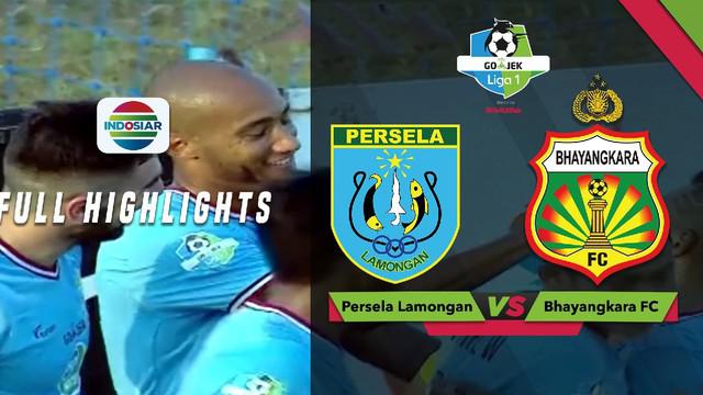 Persela Lamongan berhasil membenamkan lawannya Bhayangkara FC dalam lanjutan Gojek Liga 1 2018 bersama Bukalapak di Stadion Surajaya, Lamongan, Minggu (16/9/2018).