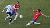 HAMPA GOL - Belum ada gol tercipta di babak pertama pada partai final Copa America 2015. ( REUTERS/Ueslei Marcelino)