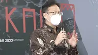 Potret saat Menteri Kesehatan RI Budi Gunadi Sadikin menghadiri festival Aku dan Kain di Museum Nasional Jakarta (Sumber: Youtube Kementerian Kesehatan RI)