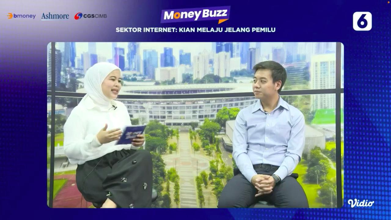 MoneyBuzz, Sektor Internet: Kian Melaju Jelang Pemilu, Selasa (8/8/2023). (Foto: tangkapan layar/Pipit I.R)