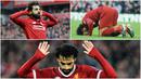 Berikut ini ragam selebrasi gol yang khas dari Mohamed Salah selama memperkuat Liverpool.