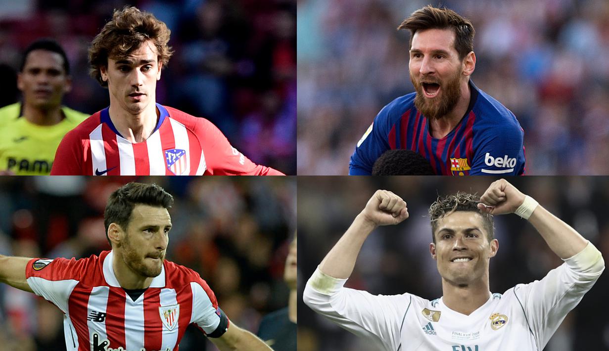 Dalam dua dekade terakhir LaLiga mengukuhkan diri sebagai salah satu liga terbaik di dunia. Hal tersebut terjadi dikarenakan banyaknya penyerang LaLiga yang memiliki kualitas wahid dan berhasil mencetak banyak gol. (Kolase Foto AFP) 