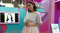 Tatjana Saphira hadir dalam peluncuran the new breathable Wardah matte lip cream. (Liputan6.com/Dinny Mutiah)