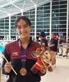 Masniari Wolf berhasil meraih medali emas untuk nomor 50 meter gaya punggung putri saat SEA Games 2023 di Aquatics Center, Kamboja, pada Minggu [7/5/2023]. [Foto: IG/pbrsi].