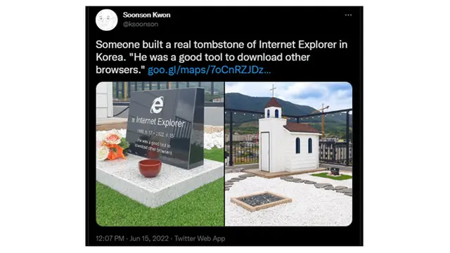 Viral 'Makam' Internet Explorer Sebagai Penghormatan, Pensiun Usai 27 Tahun Beroperasi