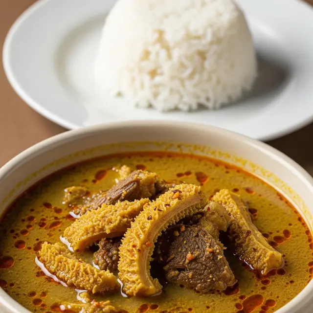 Gulai Babat Sapi Tanpa Santan (Image by Gemini AI)