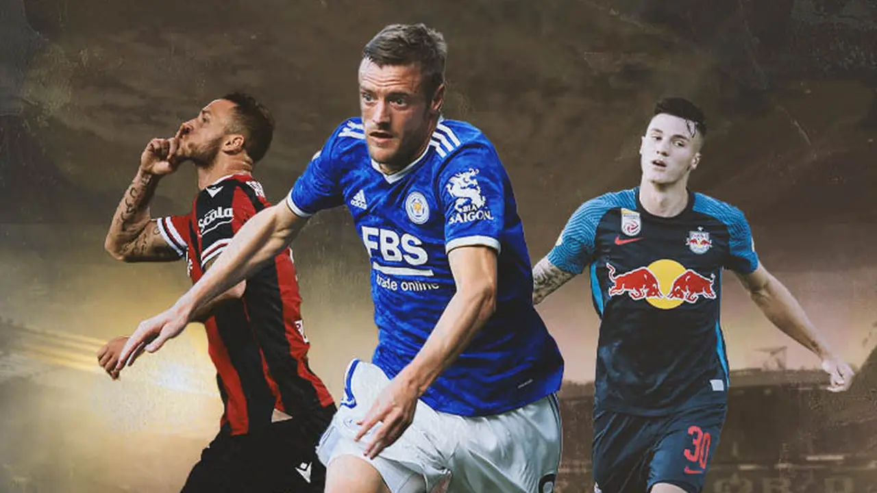 Ilustrasi - Marko Arnautovic, Jamie Vardy, Benjamin Sesko