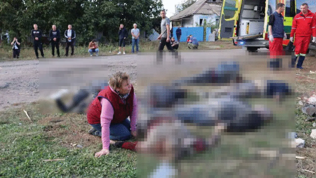Dampak serangan Rusia ke desa Hroza di Ukraina, Kamis (5/10/2023).