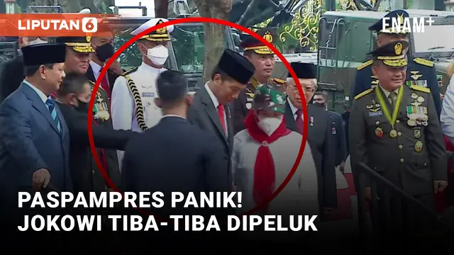 Jokowi Dipeluk Emak-emak, Paspampres Panik