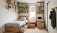 9 Ide Rak untuk Kamar Sempit agar Tetap Rapi dan Nyaman, Cocok untuk Ruangan Minimalis