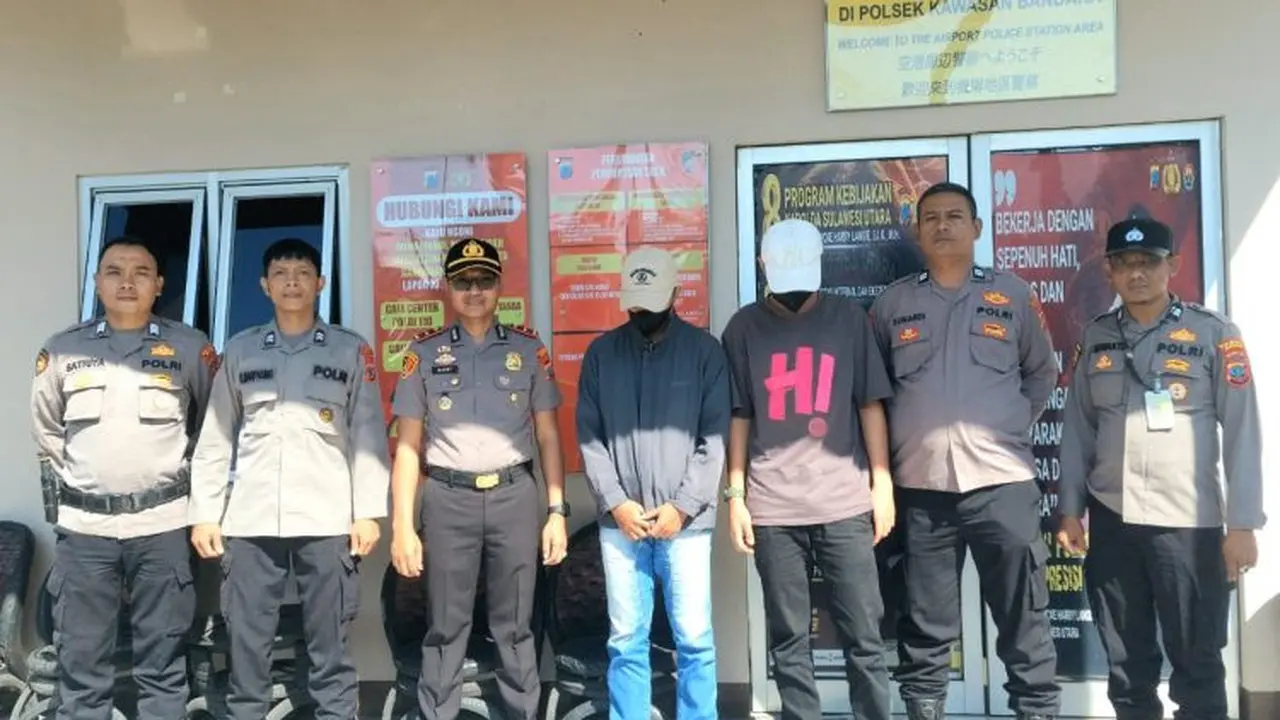 Kedua pemuda yang diamankan pada Selasa pagi (10/6/2025) pukul 06.05 Wita, saat hendak melakukan boarding di Bandara Internasional Sam Ratulangi, Manado, Sulut.
