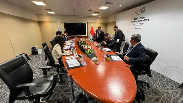Menteri Pertanian Indonesia menghadiri  acara Agriculture Ministers Meeting G20 di India.