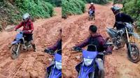 Motor bebek asapi trail (TikTok/@blackdemont4)