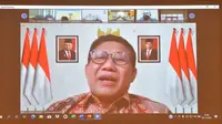 Menteri Desa, PDT, dan Transmigrasi Abdul Halim Iskandar memberikan arahan saat Rapat Koordinasi Ekspos Para Gubernur dalam Rangka Penanggulangan Kemiskinan Ekstrem Tahun 2021 secara virtual, Jakarta, Rabu (3/11/2021). ( Kemendes PDTT)